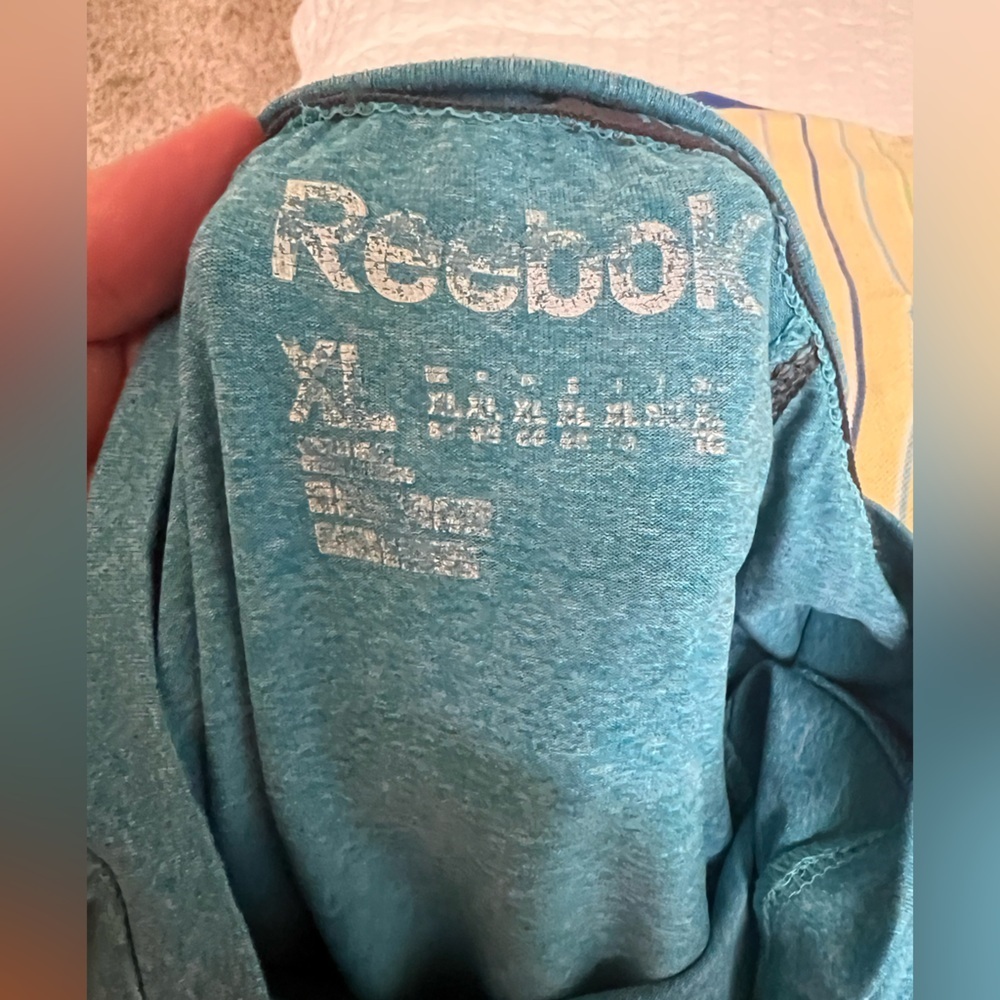 CLEARANCE ITEM - Reebok Aqua Blue XL Tee - Picture 2 of 3